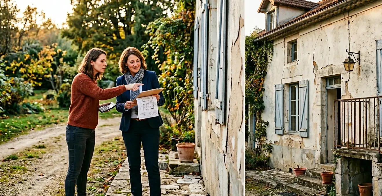 Négociation immobilière lors de l'achat d'une passoire thermique avec évaluation des travaux de rénovation