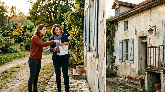 Négociation immobilière lors de l'achat d'une passoire thermique avec évaluation des travaux de rénovation