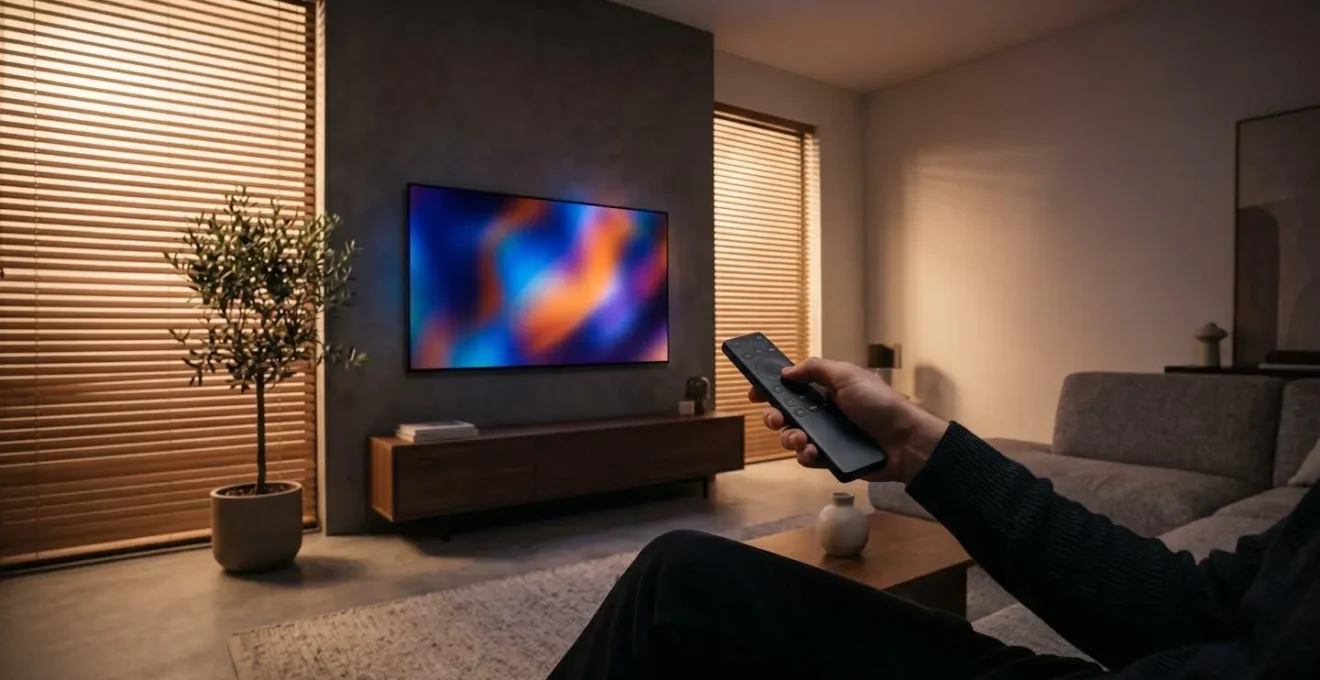Interface de réglages d'un téléviseur OLED montrant les paramètres de luminosité